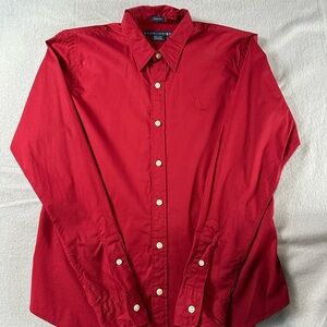 Polo Ralph Lauren Women’s Maroon Slim Fit Button-Down Sz 6